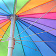 Rainbow Umbrella Poster
