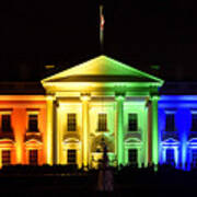 Rainbow White House  - Washington Dc Poster