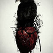 Raven And Heart Grenade Poster