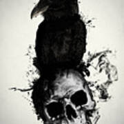 Raven And Skull Poster
