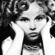 Realistic Pencil Drawing Of Shirley Temple Poster