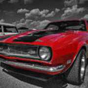 Red '68 Camaro 001 Poster