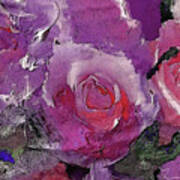 Red And Violet Roses Poster