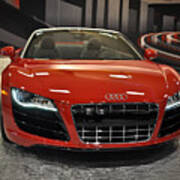 Red Audi R8 Seattle Auto Show 2011 Poster