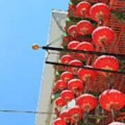 Red Chinese Lanterns Poster