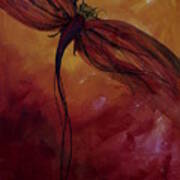 Red Dragonfly Poster