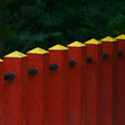 Red Fence Poster