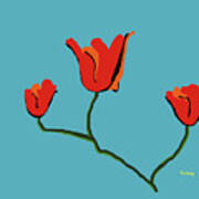 Red Flowers Poster