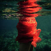 Red Mermaid Poster