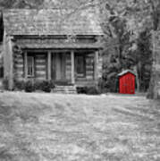 Red Outhouse Poster