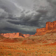 Red Rock Desert Storm Poster