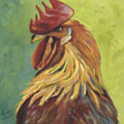 Red Rooster Portrait Poster