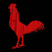 Red Rooster Tee Poster