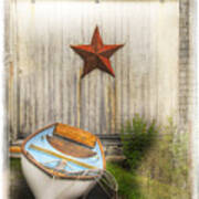 Red Star Boat Poster