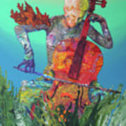 Reef Music - Cellist Poster