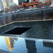 Reflecting Pool At 9/11 Memorial Site In Nyc Poster