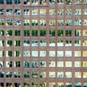 Reflections In Windows Of Office Building Poster