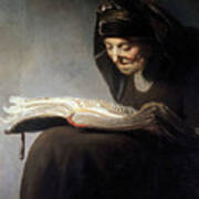Rembrandt's Mother Reading Poster
