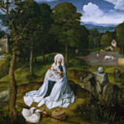 Rest During The Flight To Egypt Poster