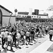 Reverse Angle Pro Viet Nam War Marchers Tucson Arizona 1970 Poster