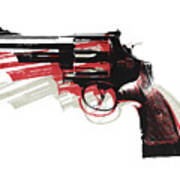 Revolver On White - Left Facing Poster