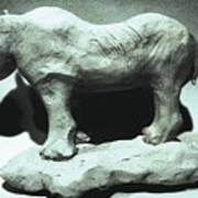 Rhino Sculpture Poster