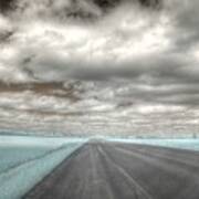 Road Sky Infrared Clouds Landscape Open Road Travel Path Road Trip Poster