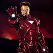 Robert Downey Jr. As Iron Man Poster