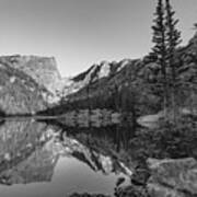 Rocky Mountain Dream - Black And White Mountain Landscape Poster