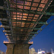 Roebeling Bridge At Night Poster