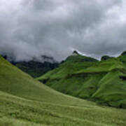 Rolling Green Drakensberg Mountains Poster