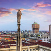 Rooftops Of Milan From The Duomo Poster