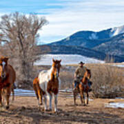 Roundup Heading For The Corral Poster