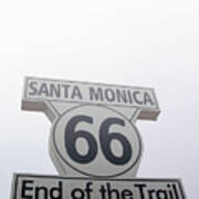 Route 66 Santa Monica- By Linda Woods Poster