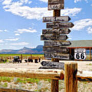 Route 66 Sign Post Poster