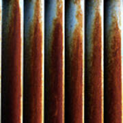 Rusted Blinds Of A Water Cooler Poster