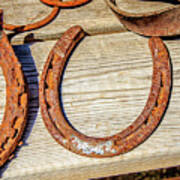 Rusty Horseshoes Found By Curators Of The Ghost Town Of St. Elmo Poster