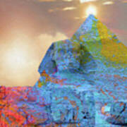 Sacred Places - The Great Sphinx Of Giza In Front Of The Great Pyramid Poster
