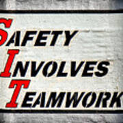Safety Involves Teamwork Poster