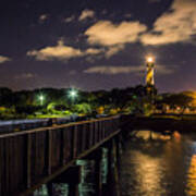 Saint Augustine Lighthouse At Night Poster