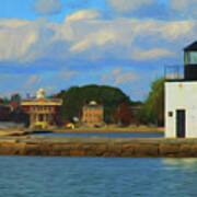 Salem Maritime Waterfront In Digital Art Poster