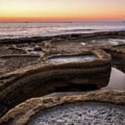 Salt Flats At Sunrise - Marsaskala, Malta - Travel Photography Poster