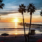 San Clemente Pier At Sunset Poster