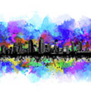 San Diego Skyline Artistic 2 Poster