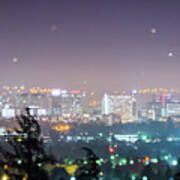 San Jose California City Lights Early Morning Poster