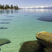 Sand Harbor Underwater Rocks Poster