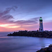 Santa Cruz Harbor Mouth Sunrise Poster