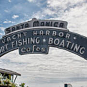 Santa Monica Pier Sign Poster