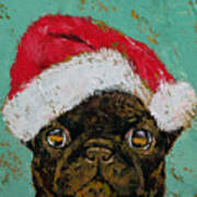 Santa Pug Poster