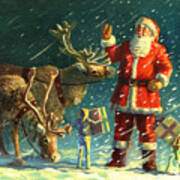 Santas And Elves Poster